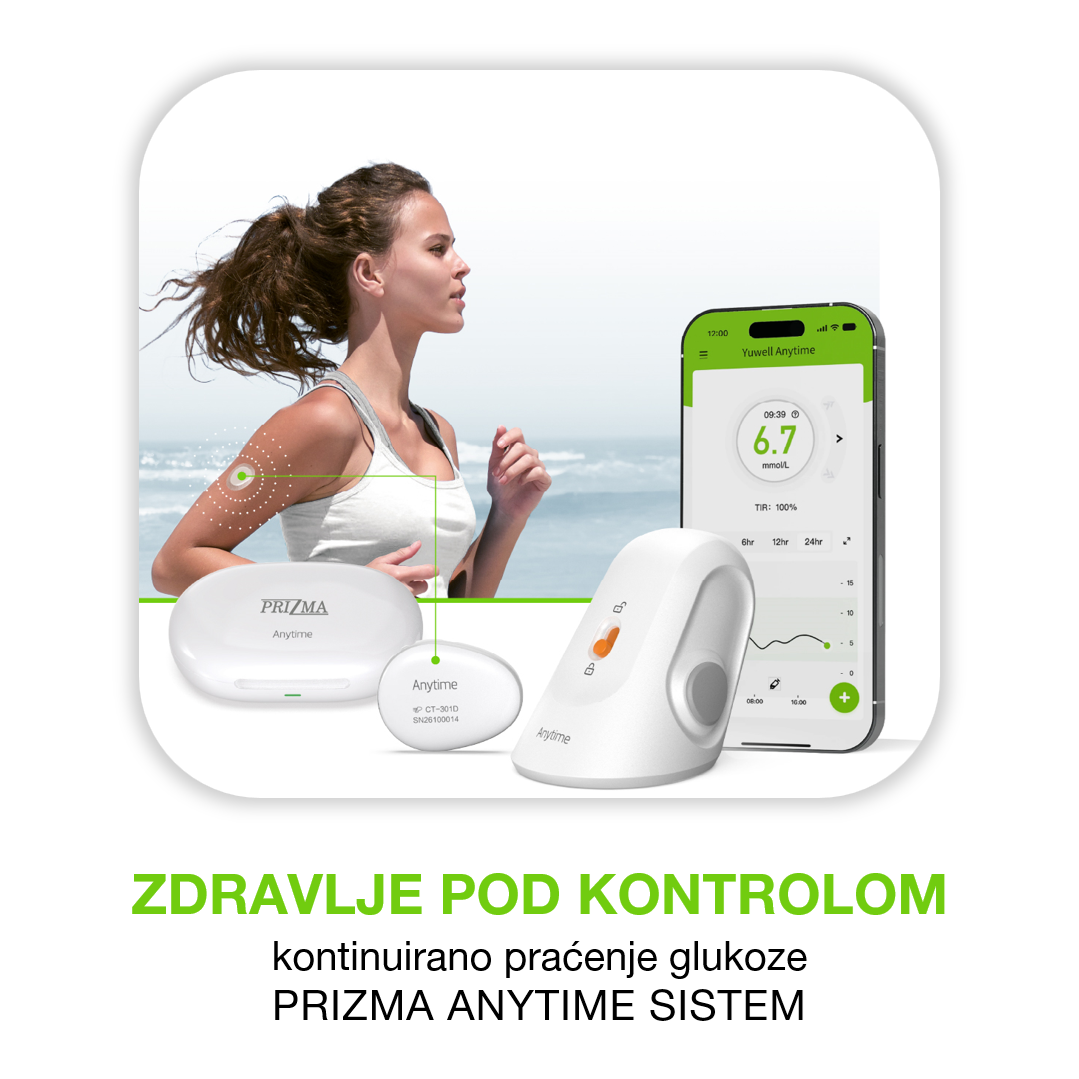 PRIZMA ANYTIME SISTEM za kontinuirano praćenje glukoze (senzor + transmiter)