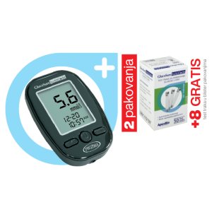 PRIZMA Aparat sa 2 pakovanja 50 test traka + 8 gratis