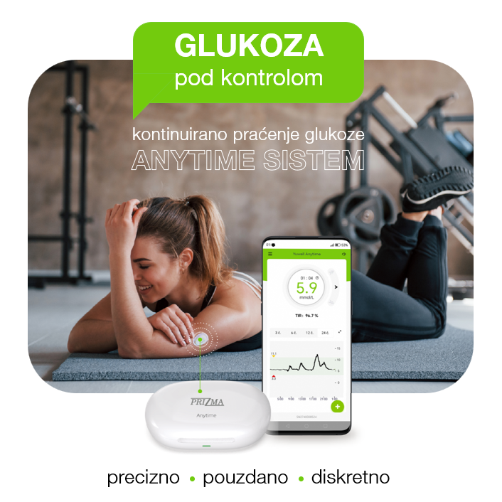 PRIZMA ANYTIME SISTEM za kontinuirano praćenje glukoze (senzor + transmiter)
