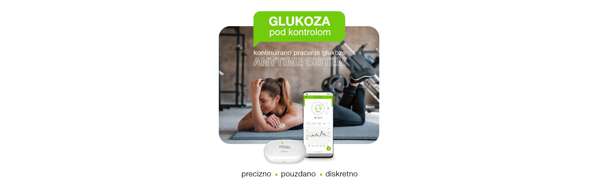 PRIZMA ANYTIME SISTEM za kontinuirano praćenje glukoze (senzor + transmiter)